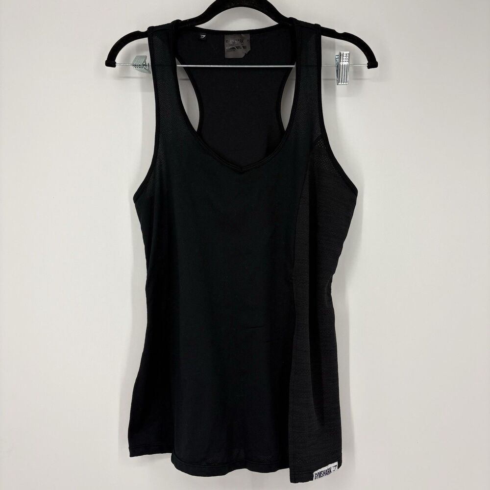 Gymshark Black Front Slit Tank Top Medium